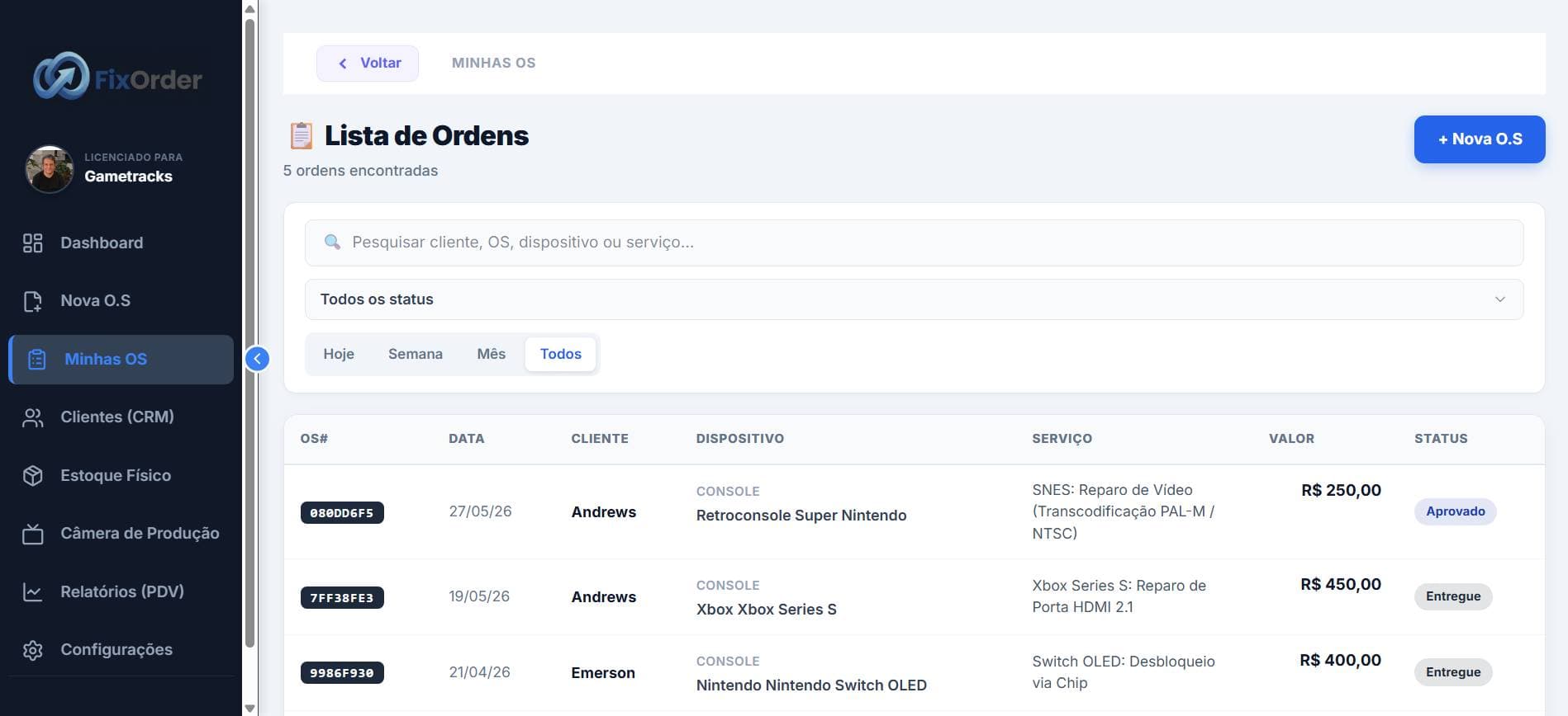 Fix Order Dashboard
